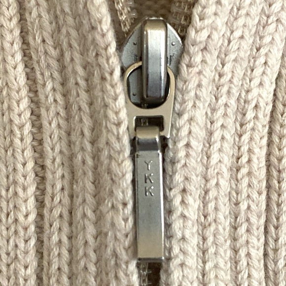 Vintage Pendleton Cable Knit Ribbed Cardigan Turtleneck Front Zip Size M…Brown - Picture 7 of 11